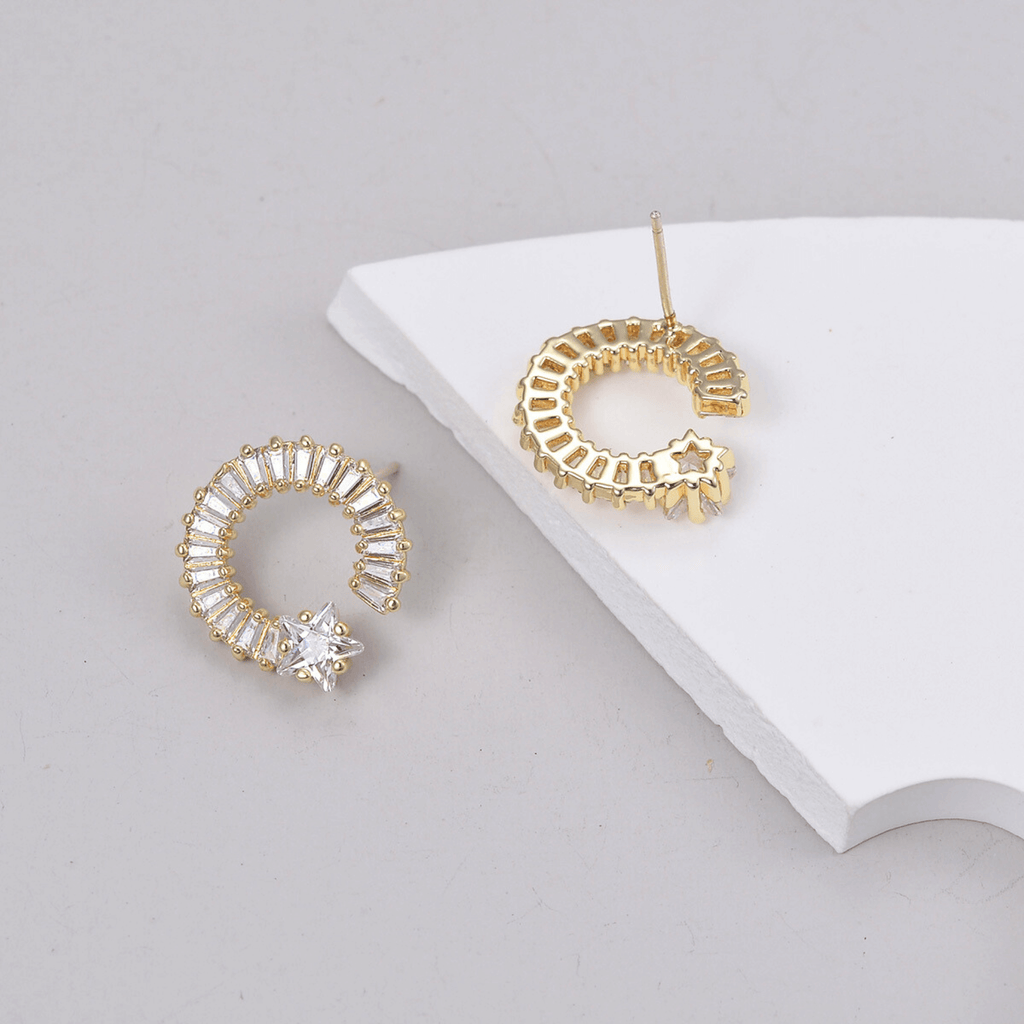 Baguette Arc Earrings